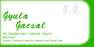 gyula gacsal business card